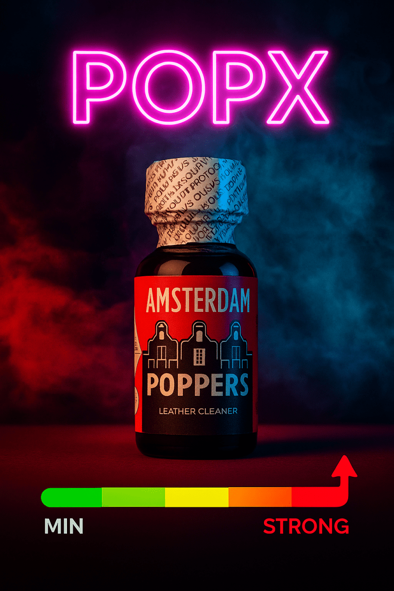 Amsterdam Poppers 25ml — კლასიკა, რომელიც მუშაობს | POPX - POP X - ევროპული პოპერსი | სექს - შოპი | Poppers Sex - Toys - 25ml