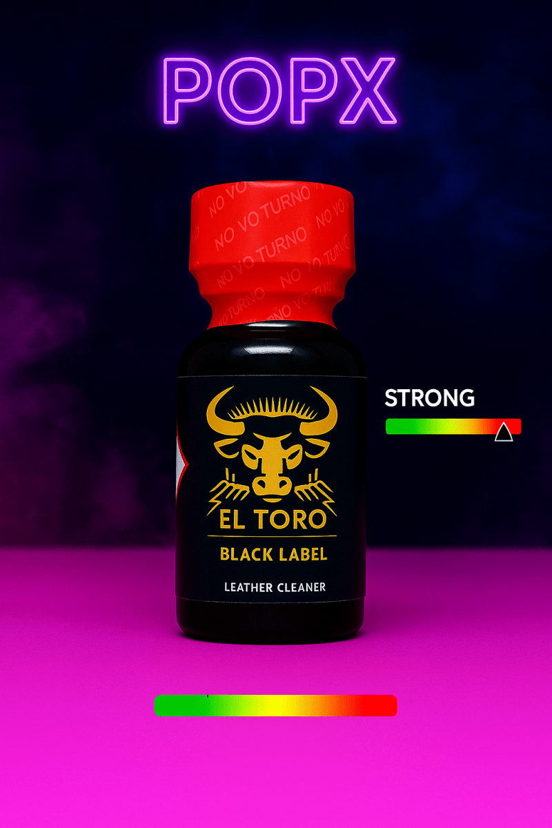El Torro Black Label Poppers 25ml — ძლიერი ეფექტი | POPX - POP X - ევროპული პოპერსი | სექს - შოპი | Poppers Sex - Toys - 25ml